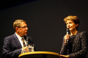 Simonetta Somaruga und Peter Seeberger